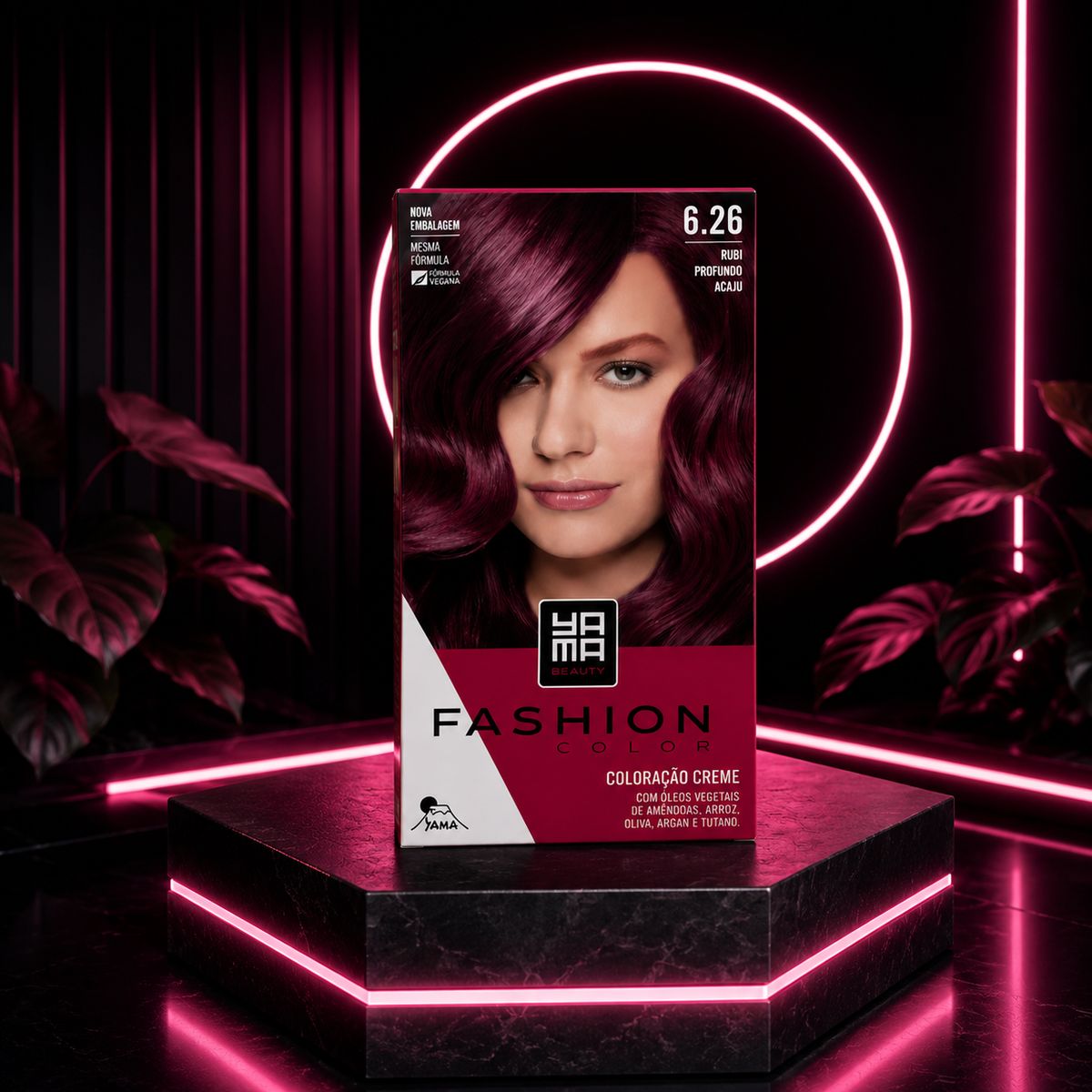 MINI KIT FASHION COLOR 6.26 LOURO ESCURO IRISADO VERMELHO MARSALA YAMA