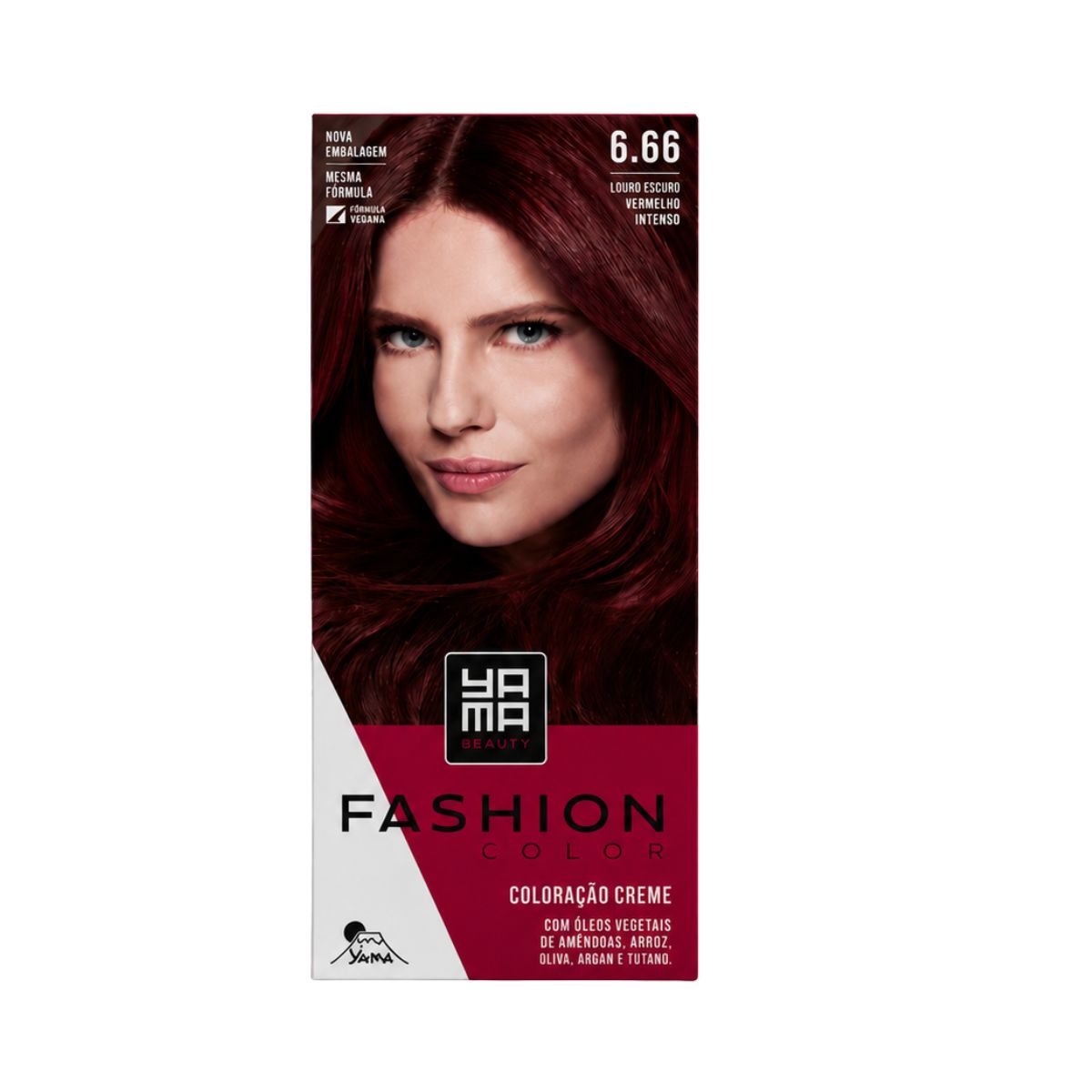 MINI KIT FASHION COLOR 6.66 LOURO ESCURO VERMELHO INTENSO YAMA