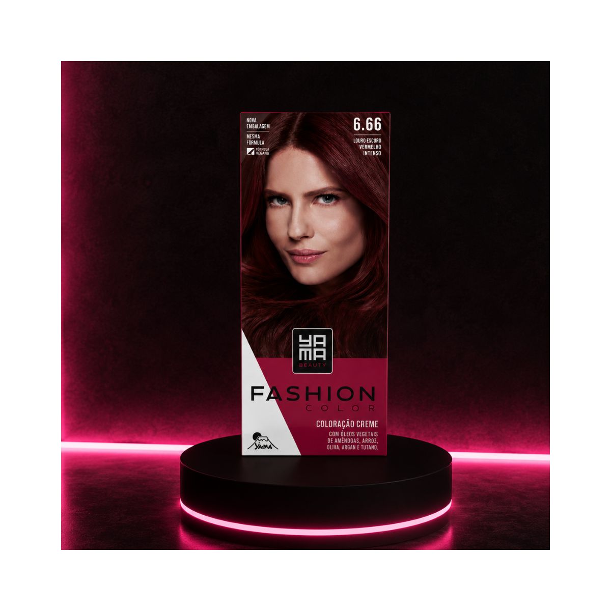 MINI KIT FASHION COLOR 6.66 LOURO ESCURO VERMELHO INTENSO YAMA