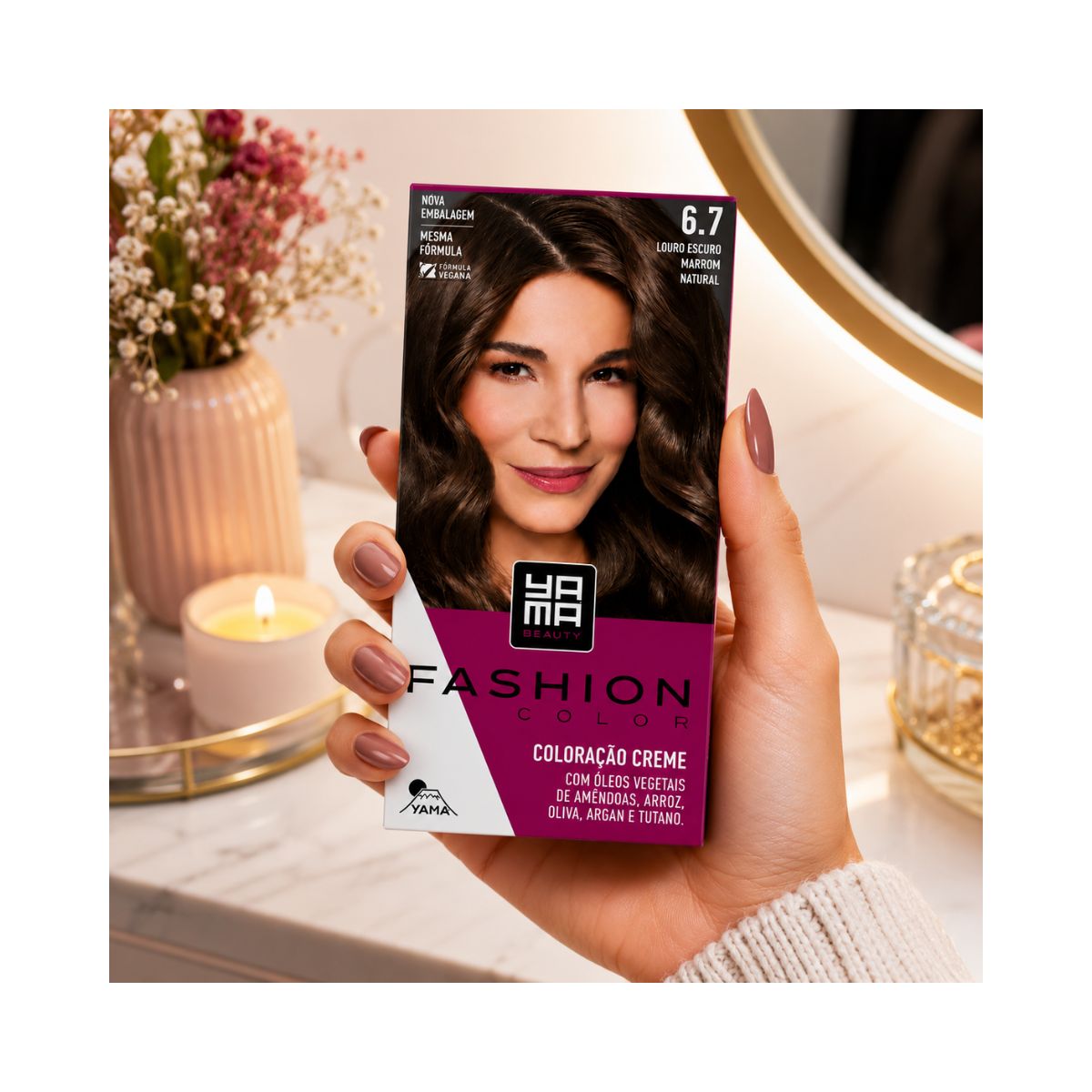 MINI KIT FASHION COLOR 6.7 LOURO MARROM ESCURO YAMA