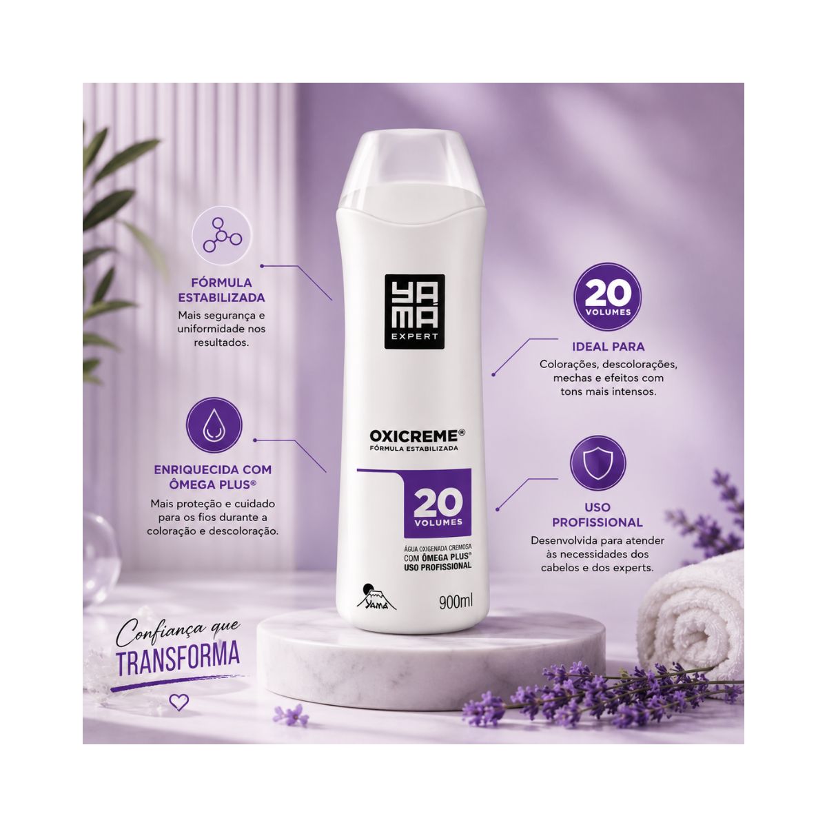 ÁGUA OXIGENADA CREMOSA PROFESSIONAL 20 VOLUMES 900ML