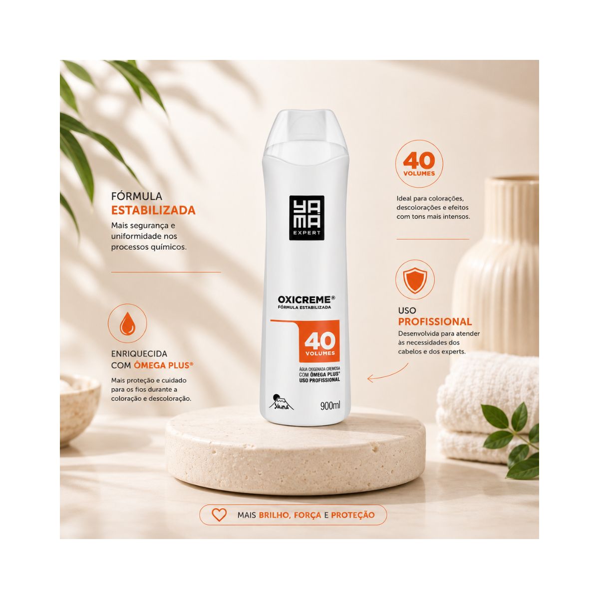 ÁGUA OXIGENADA CREMOSA PROFESSIONAL 40 VOLUMES 900ML