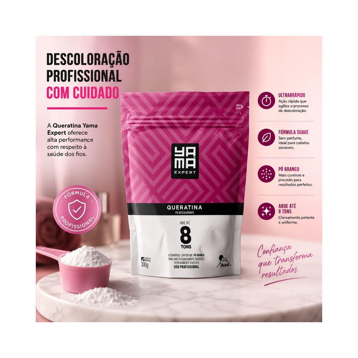 PÓ DESCOLARANTE QUERATINA REFIL YAMA 300G