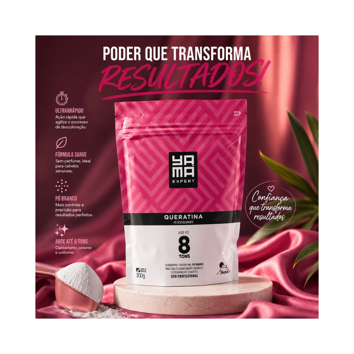 PÓ DESCOLARANTE QUERATINA REFIL YAMA 300G