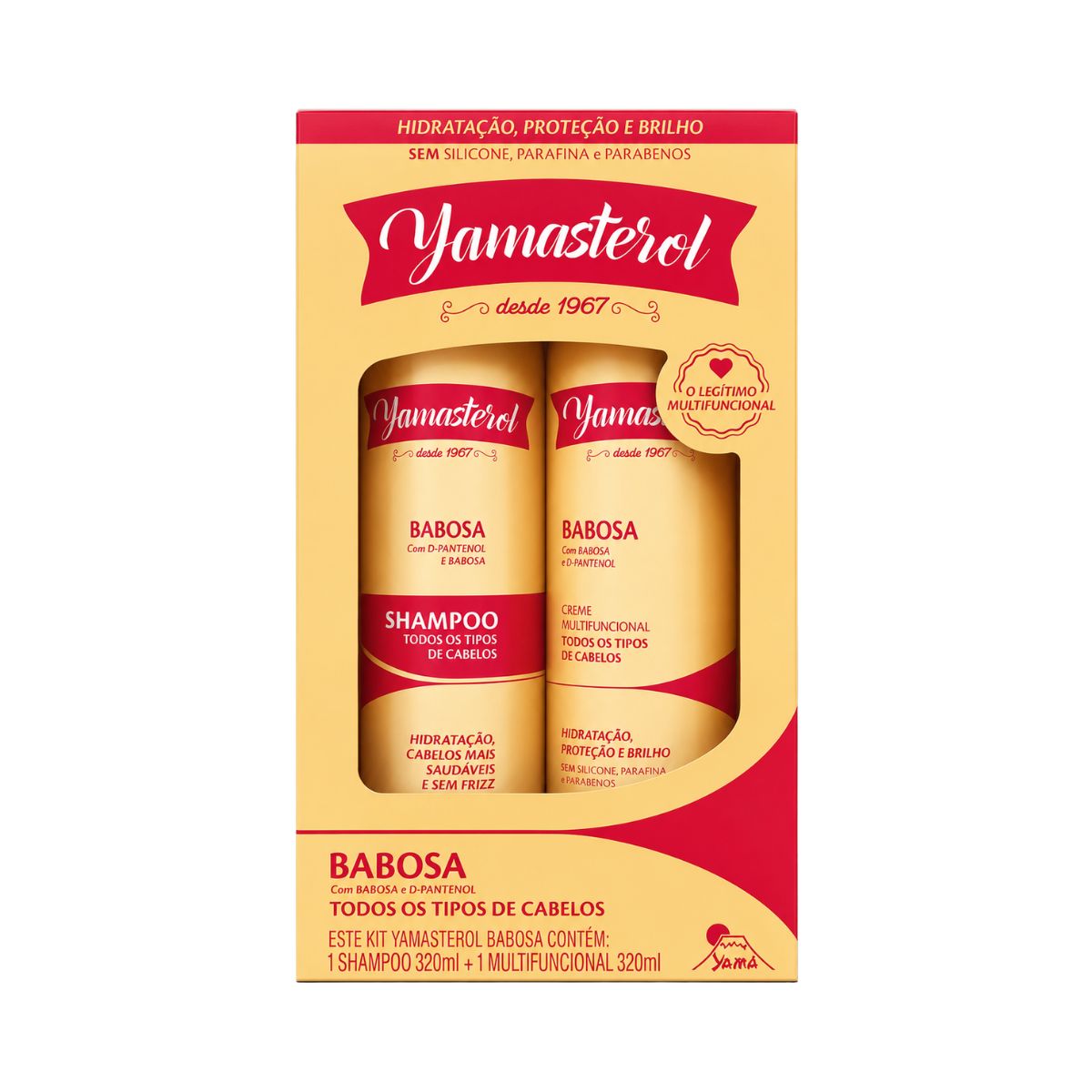 KIT YAMASTEROL BABOSA SHAMPOO E MULTIFUNCIONAL YAMA 320ML