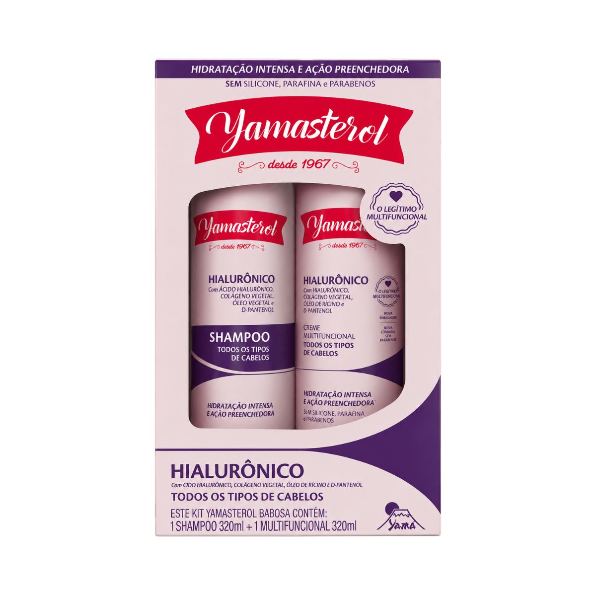 KIT YAMASTEROL HIALURONICO SHAMPOO E MULTIFUNCIONAL YAMA 320ML