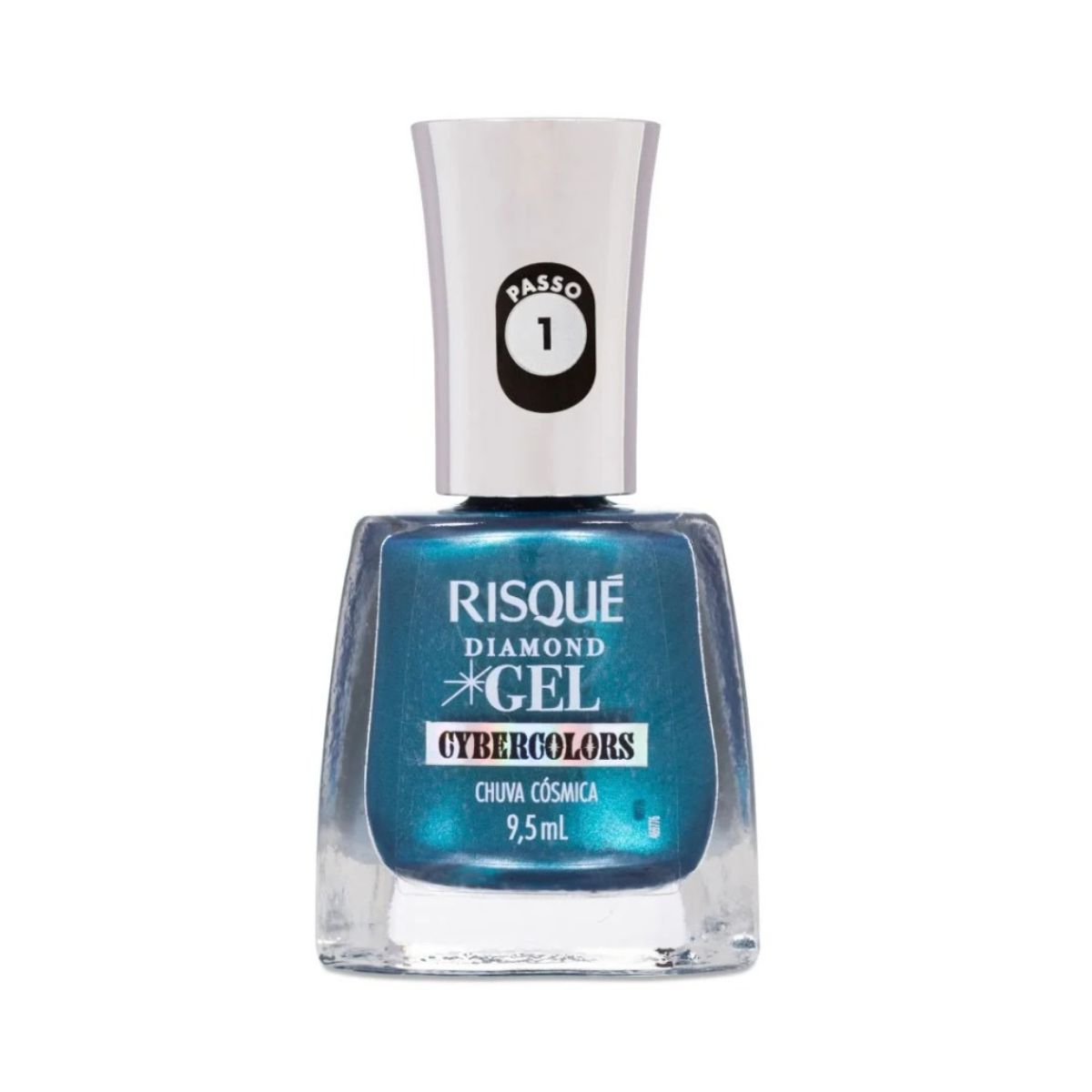 ESMALTE DIAMOND GEL METÁLICO CHUVA CÓSMICA CYBERCOLORS RISQUE 9,5ML