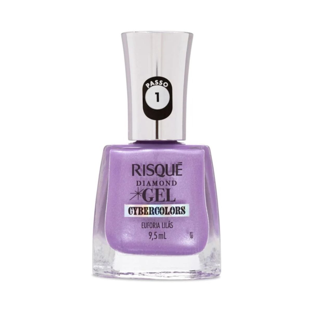 ESMALTE DIAMOND GEL METÁLICO EUFORIA LILÁS CYBERCOLORS RISQUE 9,5ML
