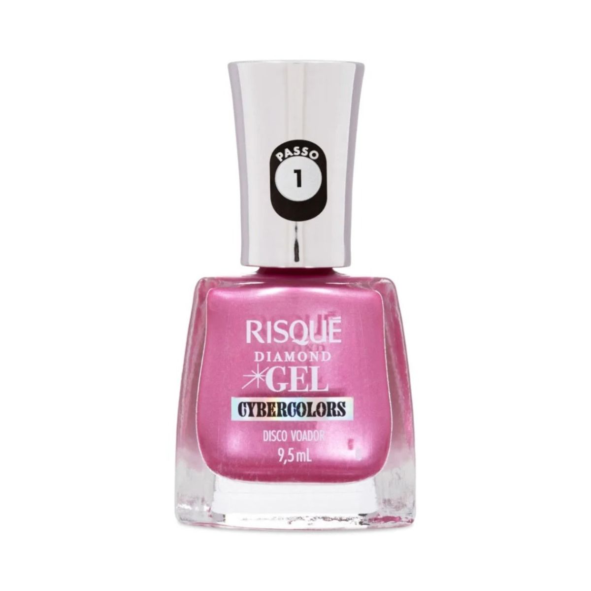 ESMALTE DIAMOND GEL METÁLICO DISCO VOADOR CYBERCOLORS RISQUE 9,5ML