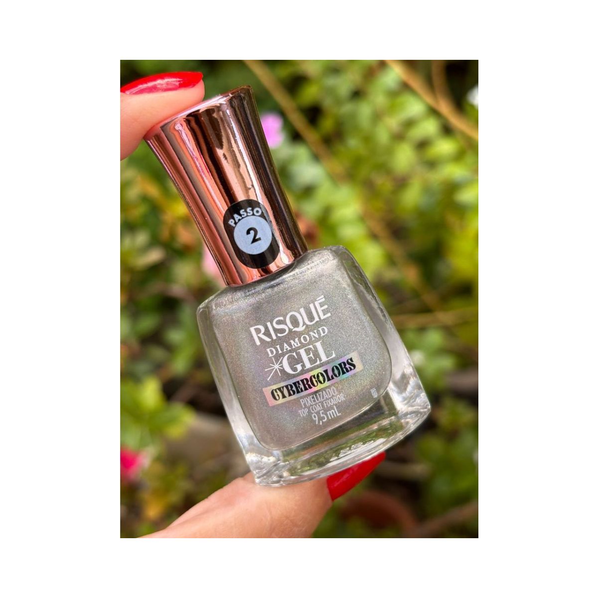 ESMALTE DIAMOND GEL TOP COAT PIXELIZADO CYBERCOLORS RISQUE 9,5ML