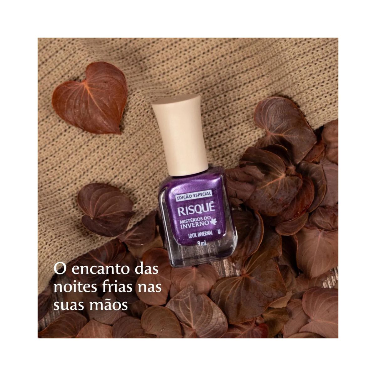 ESMALTE METÁLICO LOOK INVERNAL MISTÉRIOS DO INVERNO RISQUE 9ML