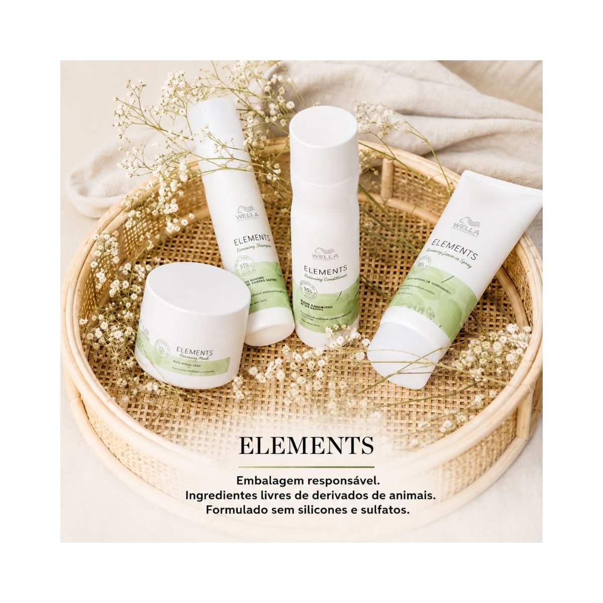 MÁSCARA ELEMENTS RENEWING WELLA PROFISSIONALS 500ML