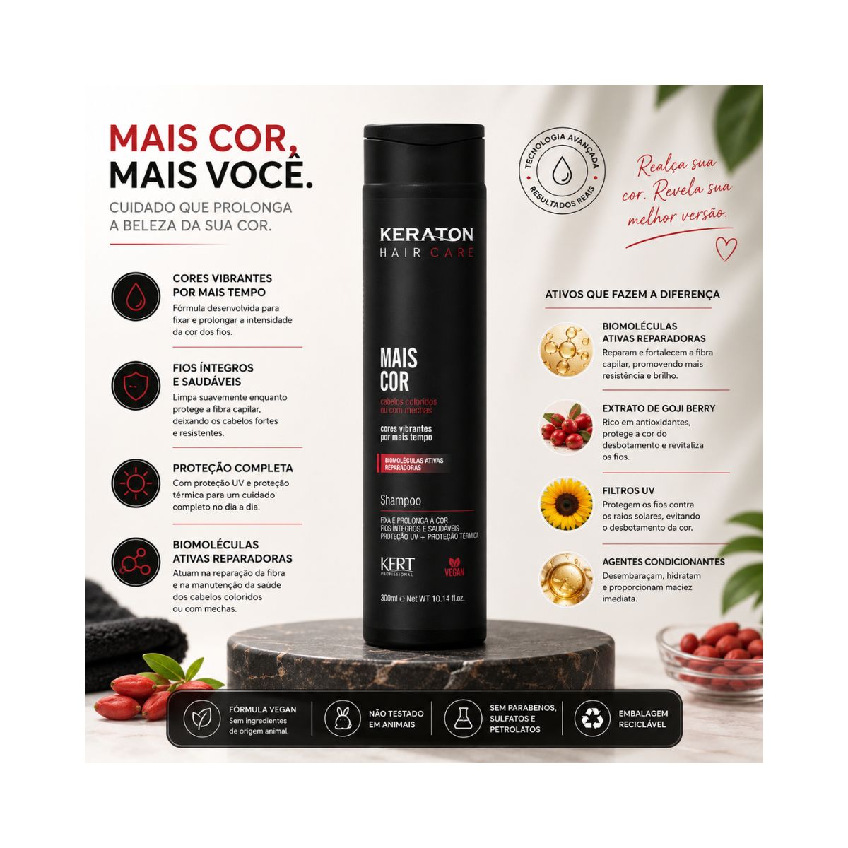 SHAMPOO MAIS COR KERATON KERT 300ML