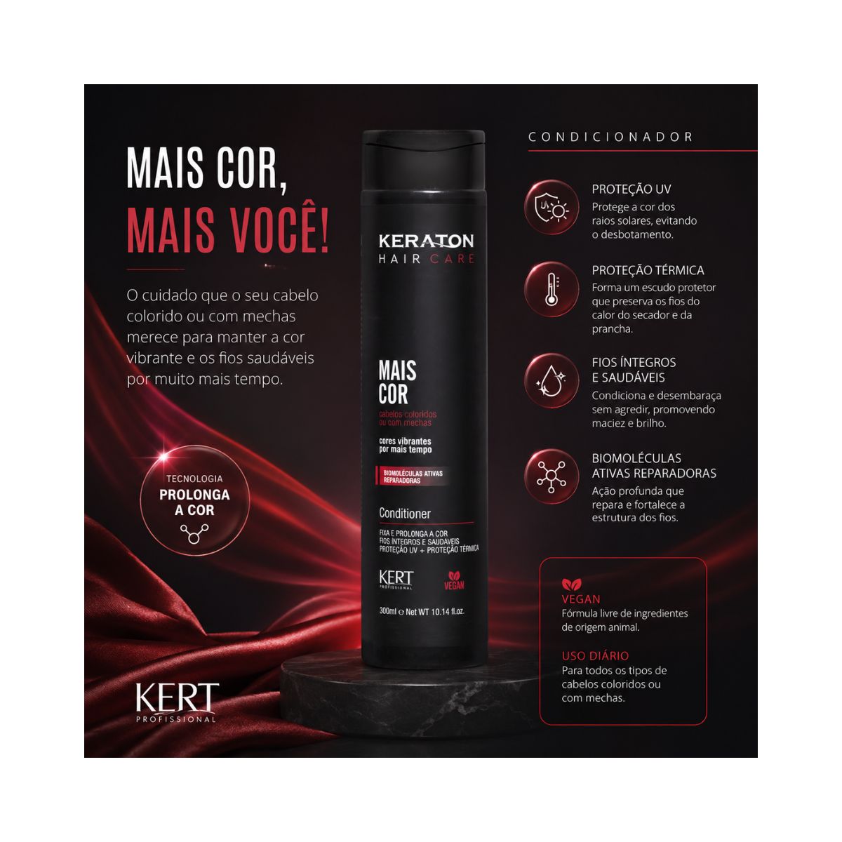 CONDICIONADOR MAIS COR KERATON KERT 300ML