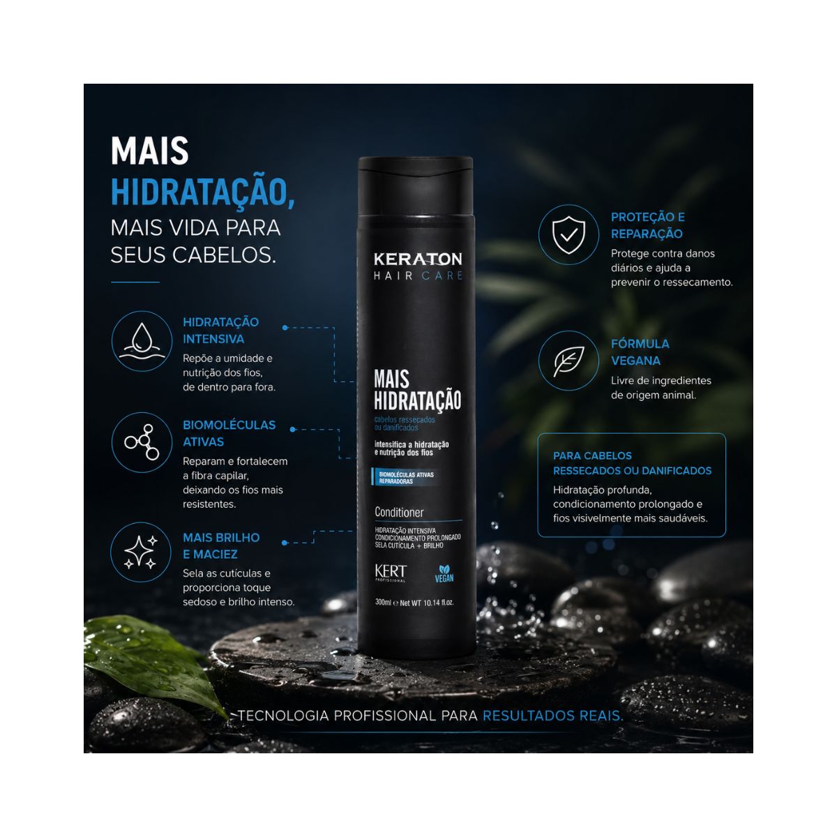 CONDICIONADOR HIDRATAÇÃO KERATON KERT 300ML