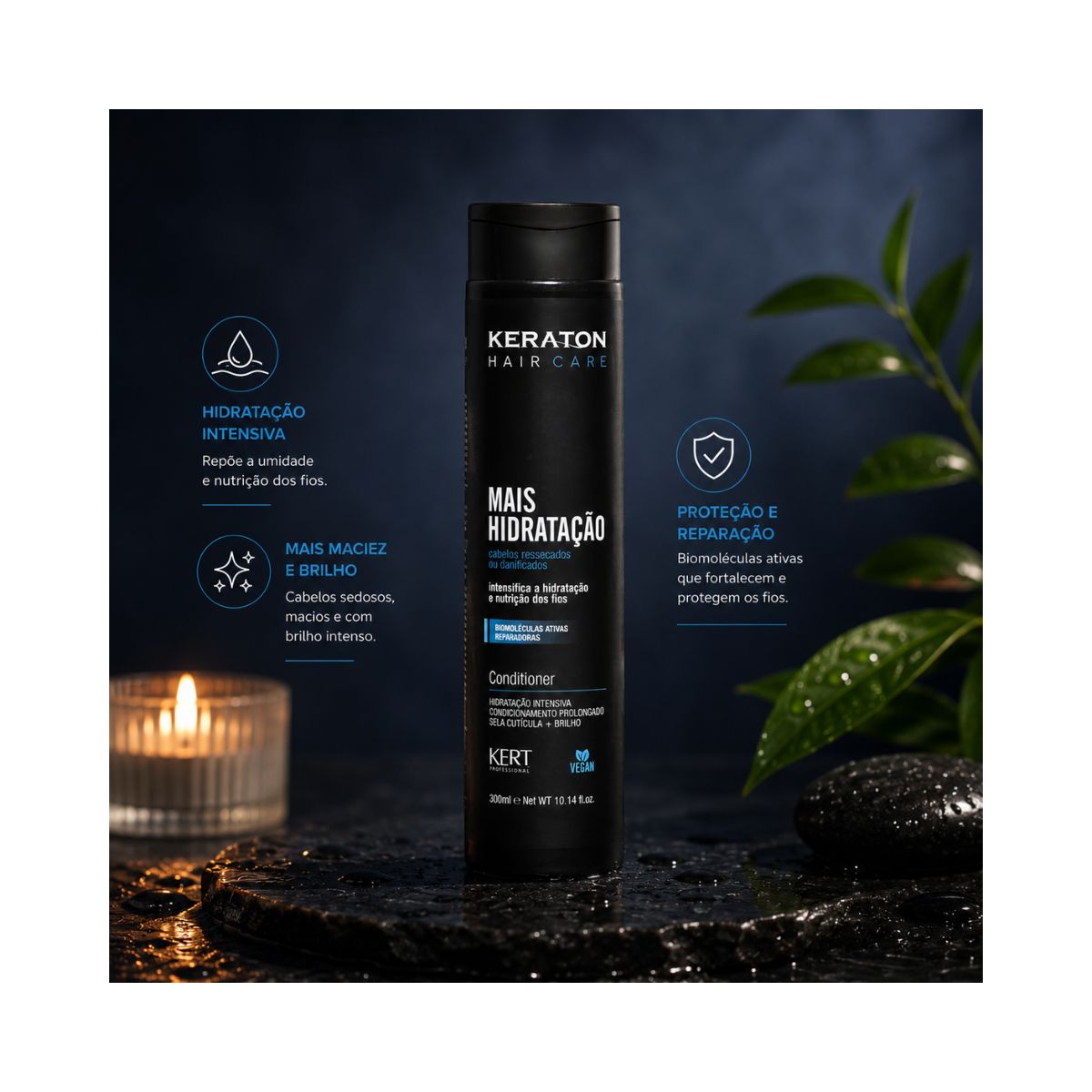 CONDICIONADOR HIDRATAÇÃO KERATON KERT 300ML