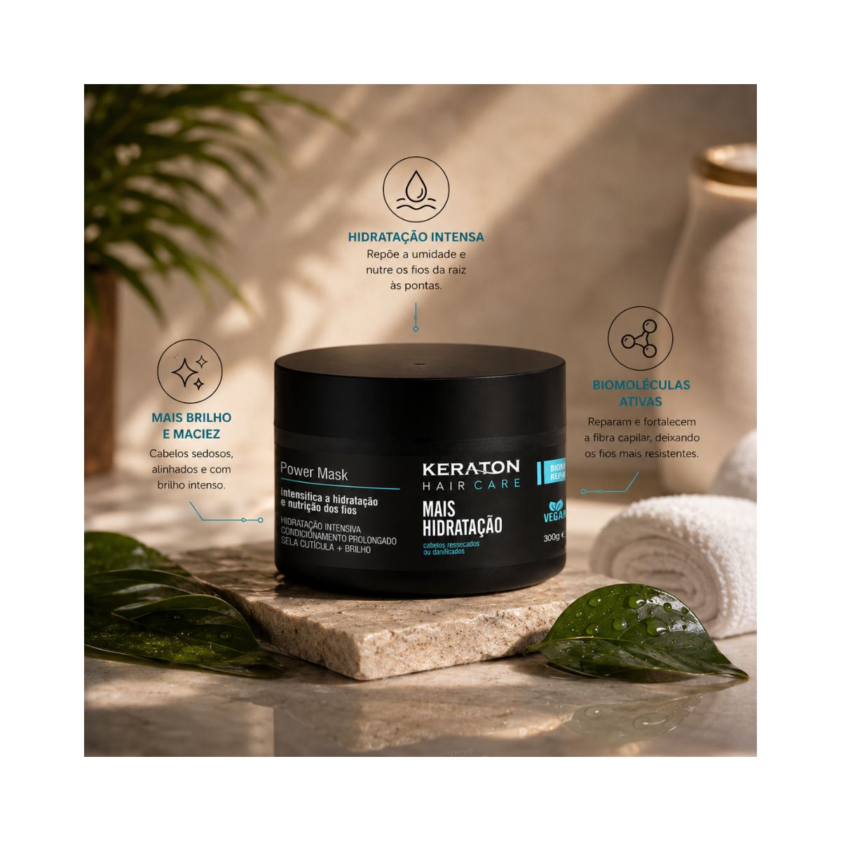 MÁSCARA MAIS HIDRATAÇÃO KERATON KERT 300G