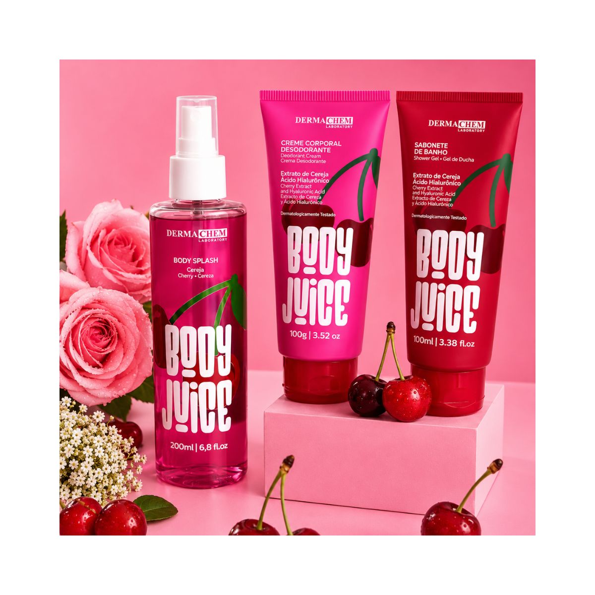 BODY SPLASH BODY JUICE CEREJA DERMACHEM 200ML