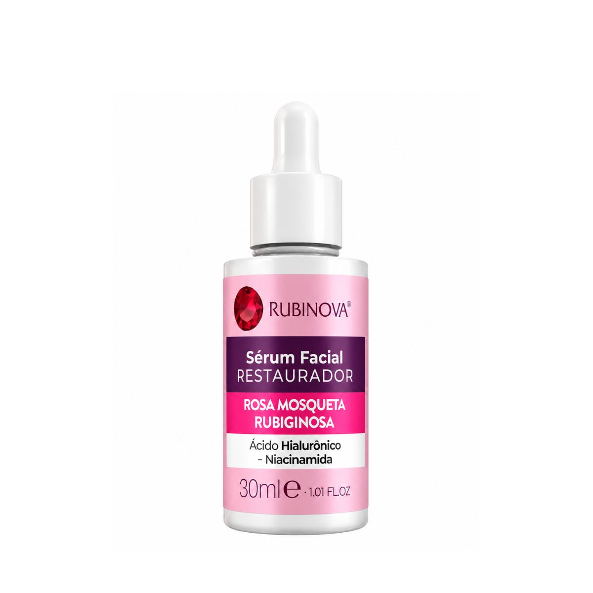 SÉRUM FACIAL COM ROSA MOSQUETA RUBINOVA 30ML