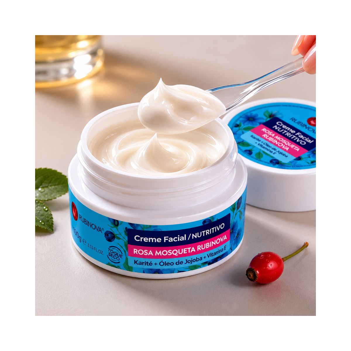 CREME FACIAL NUTRITIVO ROSA MOSQUETA RUBINOVA 100GR