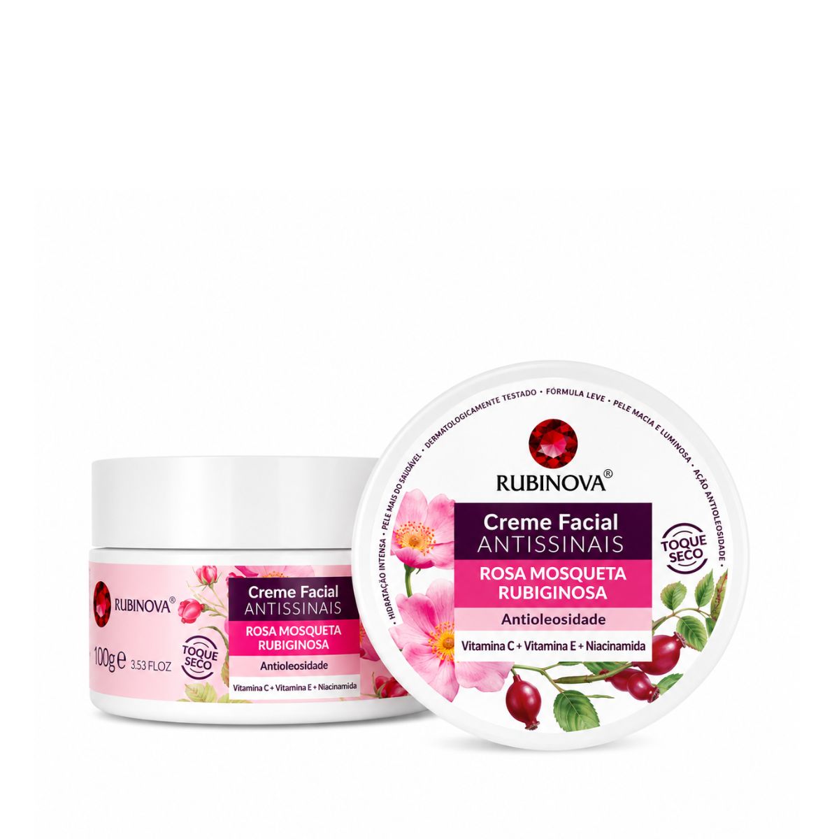 ESFOLIANTE FACIAL EM GEL COM ROSA MOSQUETA RUBINOVA 100G