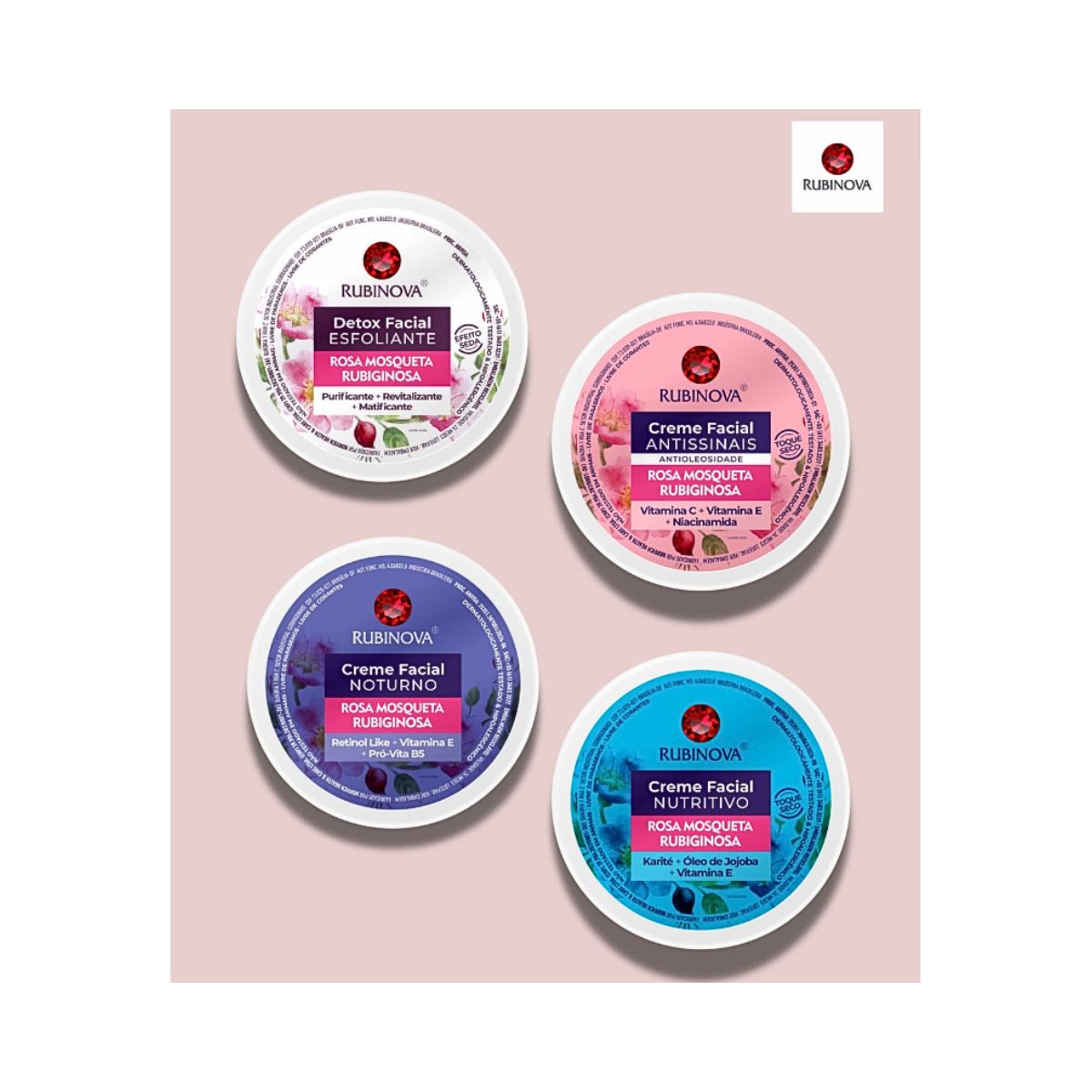 ESFOLIANTE FACIAL EM GEL COM ROSA MOSQUETA RUBINOVA 100G