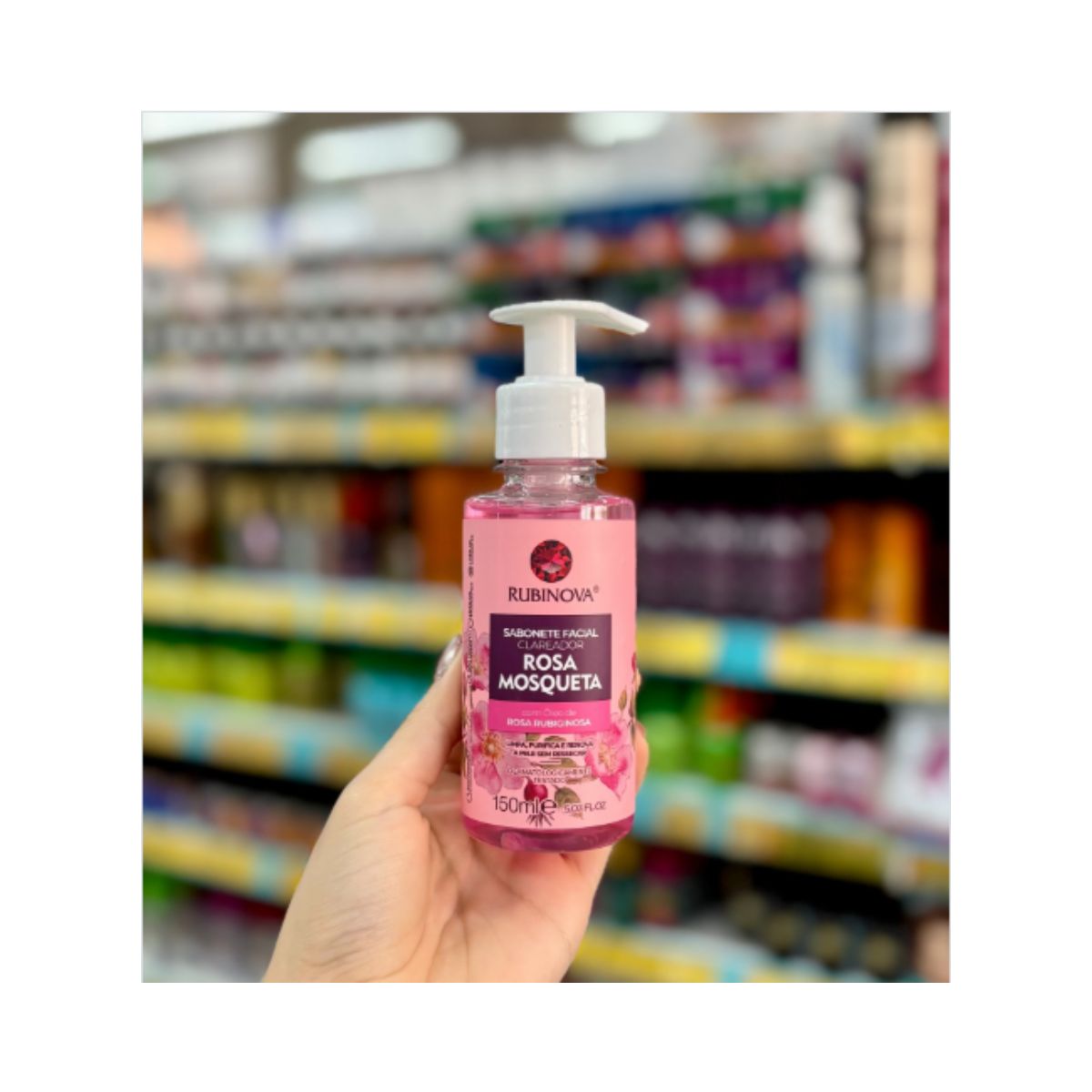 SABONETE FACIAL CLAREADOR ROSA MOSQUETA RUBINOVA 150ML