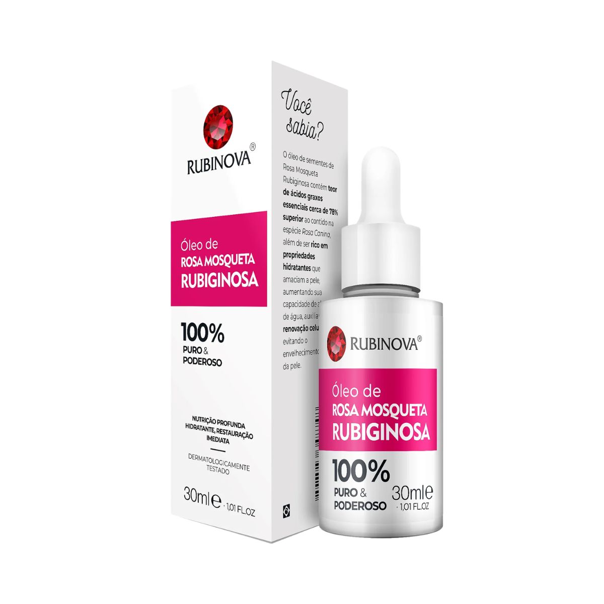 ÓLEO DE ROSA MOSQUETA RUBGINOSA RUBINOVA 30ML