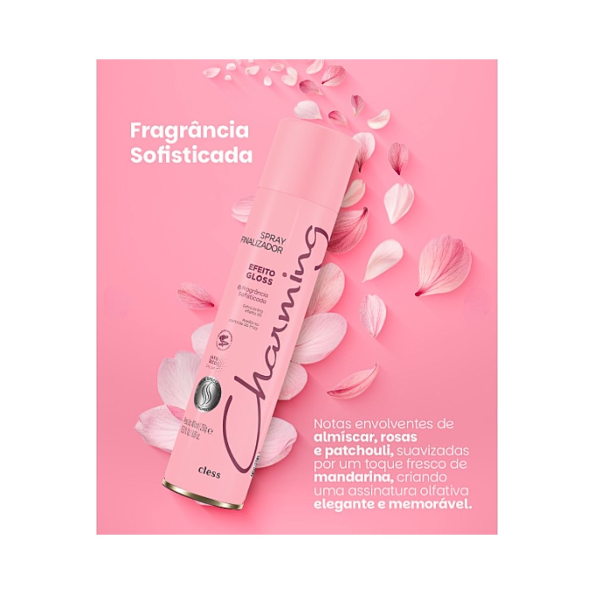SPRAY BRILHO INTENSO EFEITO GLOSS CHARMING CLESS 400ML