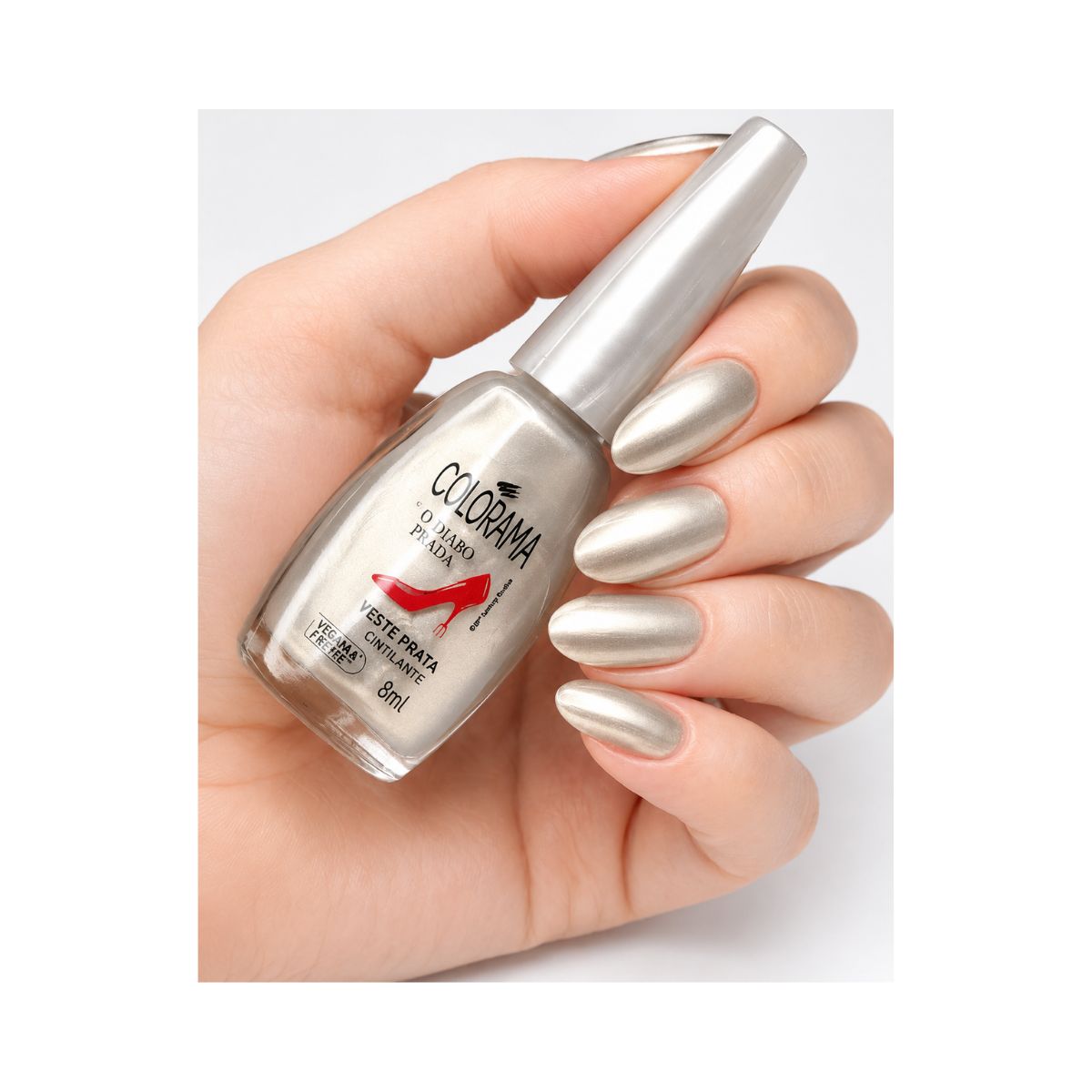 ESMALTE O DIABO VESTE PRADA VESTE PRATA COLORAMA 8ML