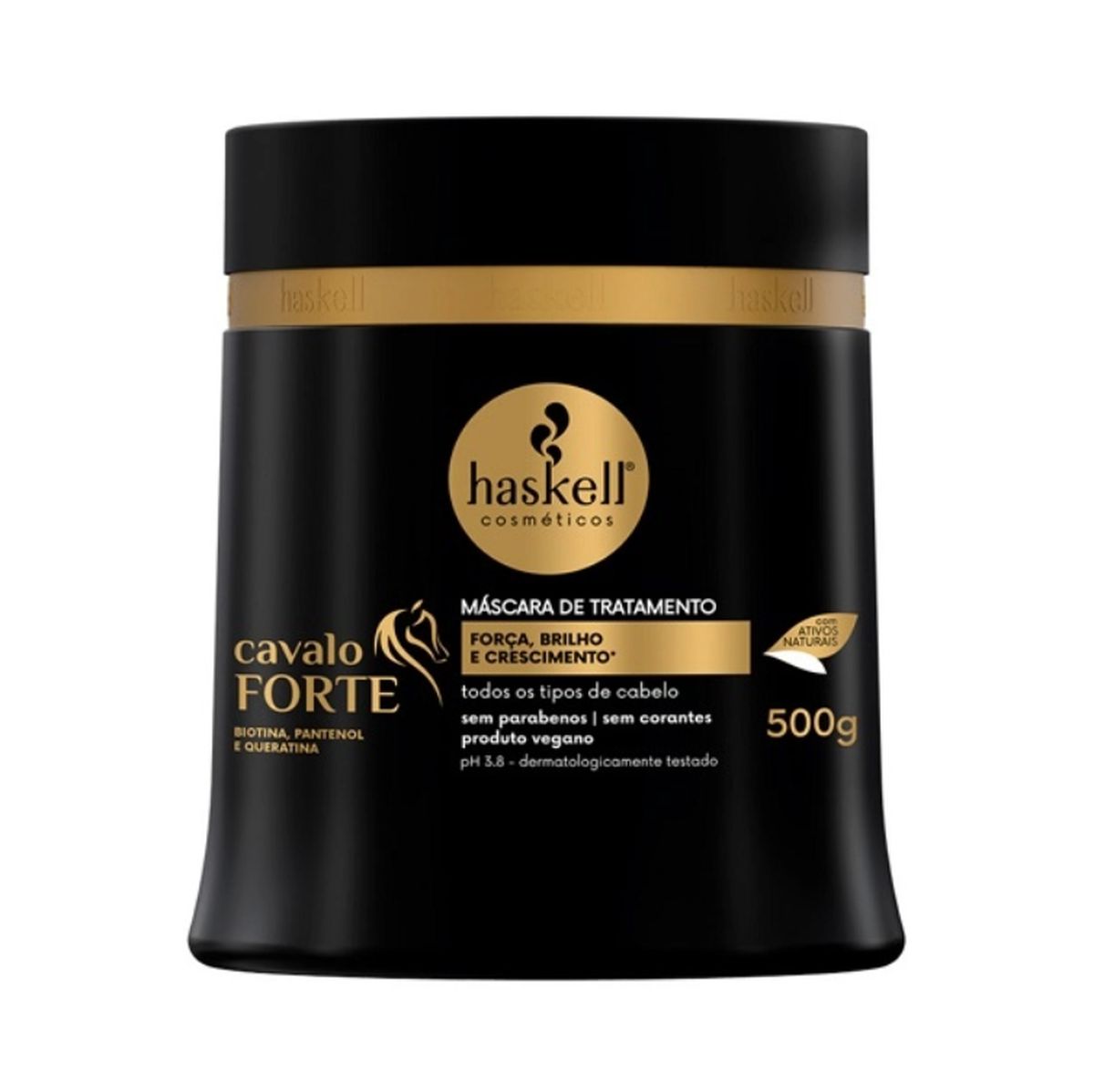 MASCARA CAVALO FORTE HASKELL 500GR COM ÓLEO BELLA FEMME 7ML
