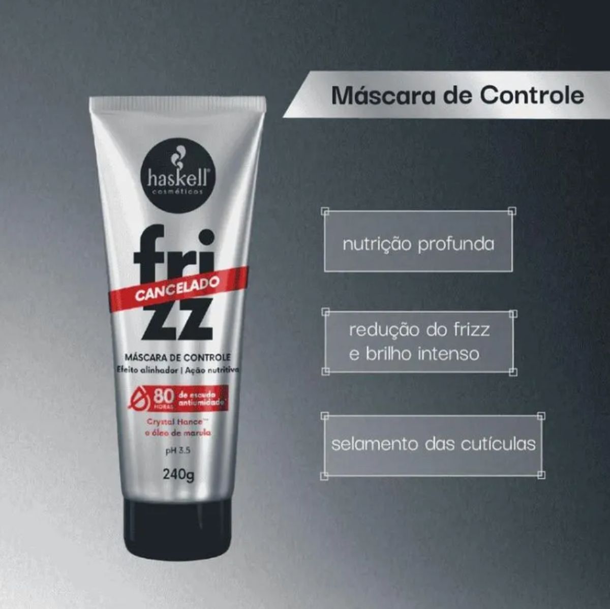 MASCARA FRIZZ CANCELADO HASKELL 240G COM ÓLEO BELLA FEMME 7ML
