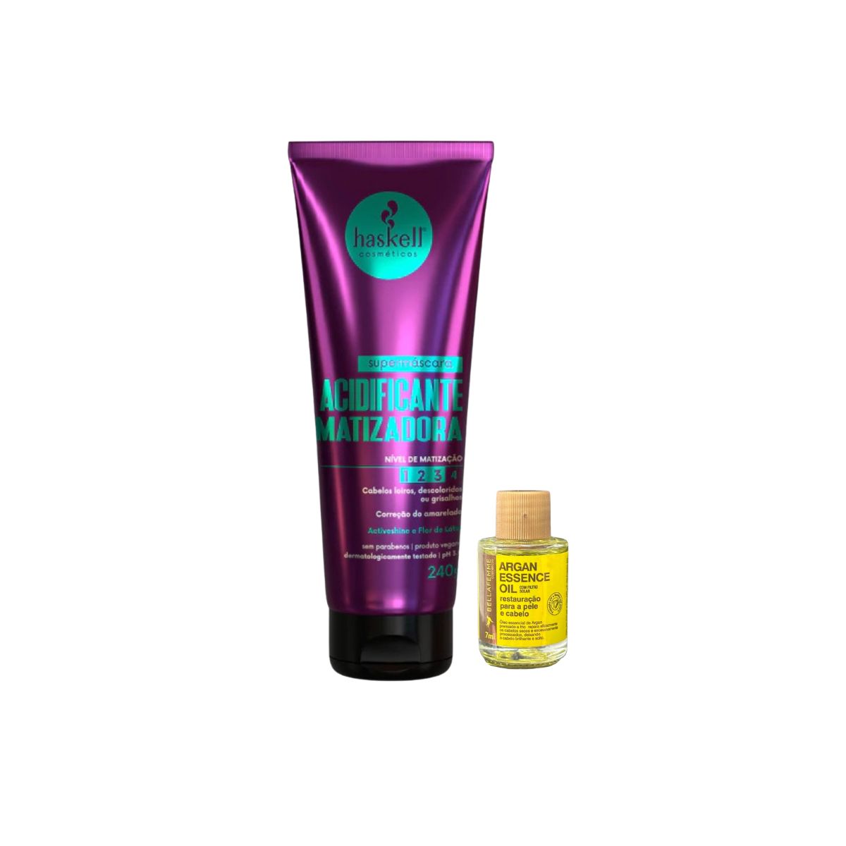 MASCARA ACIDIFICANTE MATIZADORA HASKELL 240G COM ÓLEO BELLA FEMME 7ML