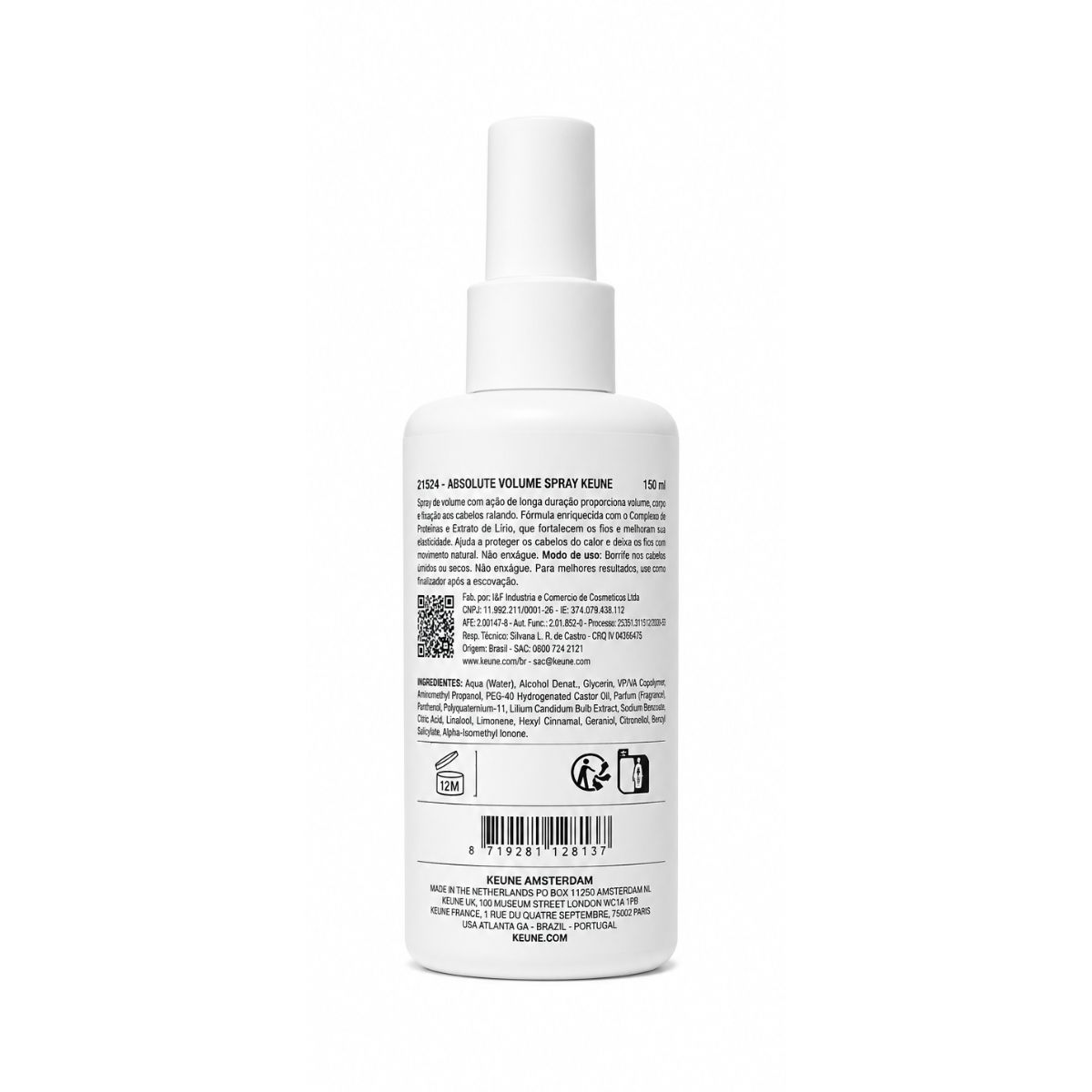 SPRAY ABSOLUTE VOLUME KEUNE 150ML