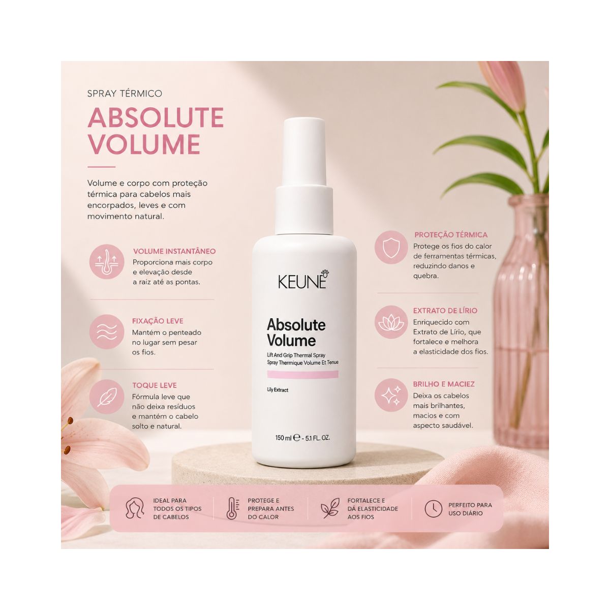 SPRAY ABSOLUTE VOLUME KEUNE 150ML