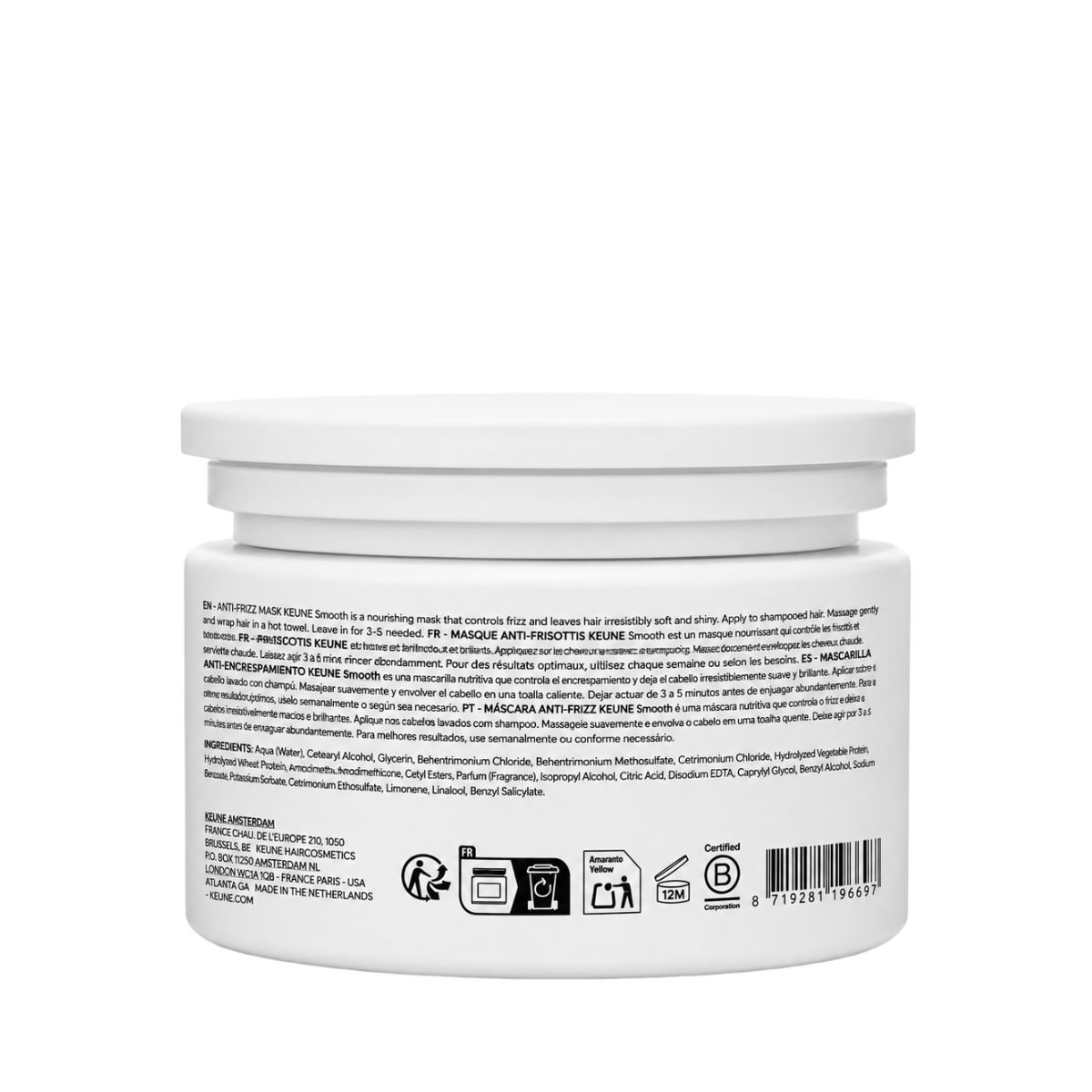 MÁSCARA VELVET SMOOTH KEUNE 250ML