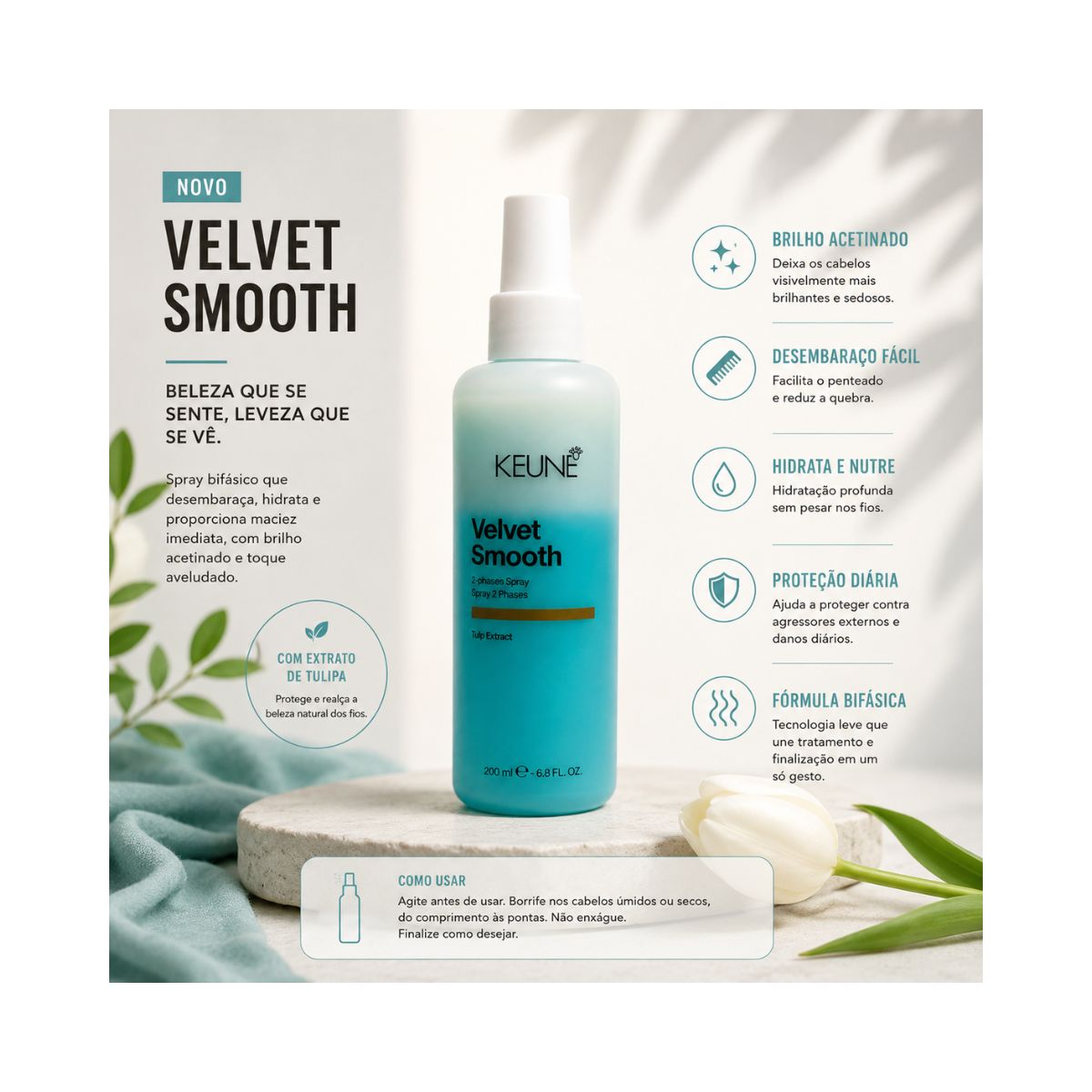 SPRAY VELVET SMOOTH 2PHASE KEUNE 200ML