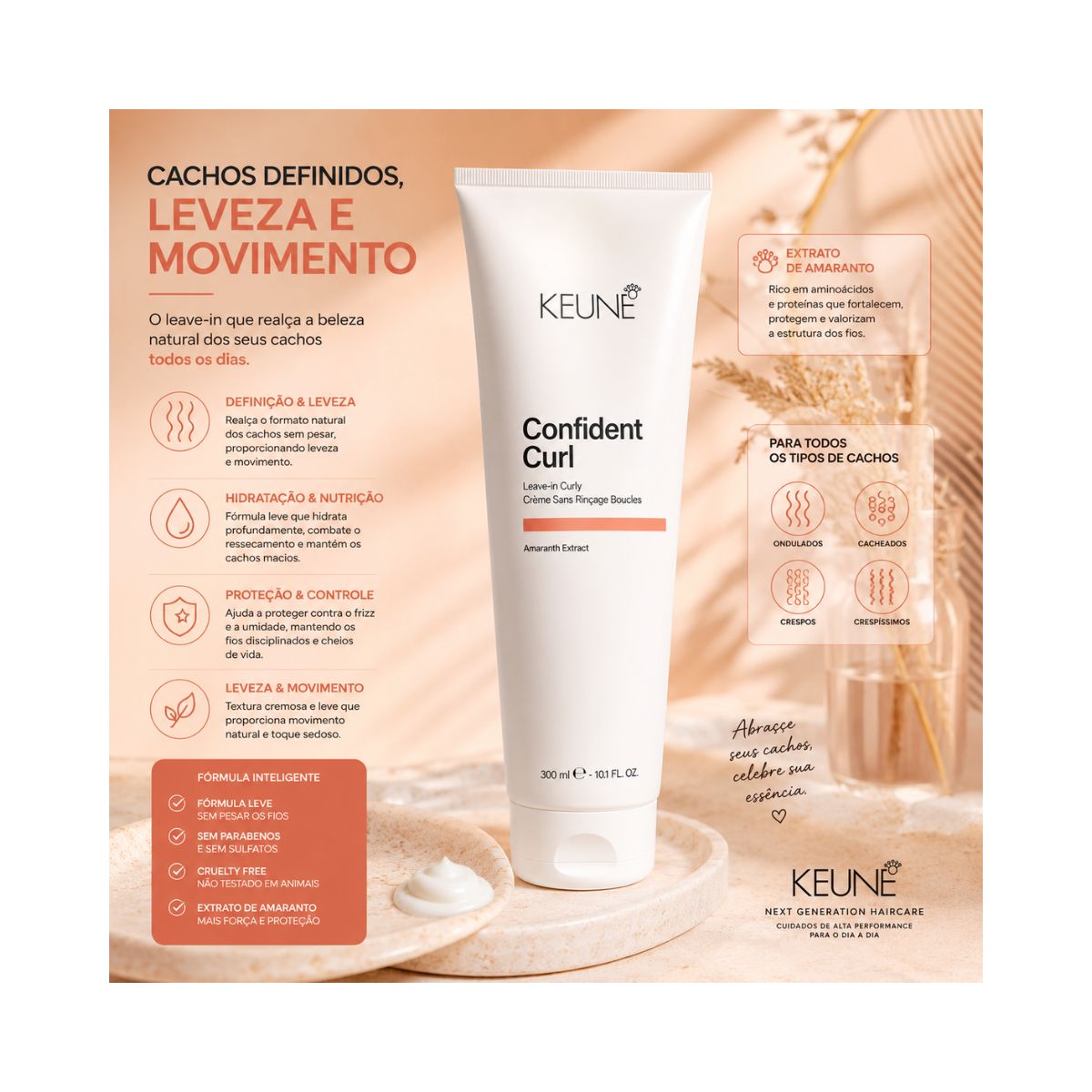 LEAVE-IN CONFIDENT CURL CURLY KEUNE 300ML