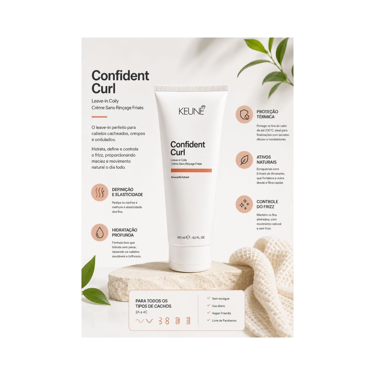 LEAVE-IN CONFIDENT CURL COILY KEUNE 300ML