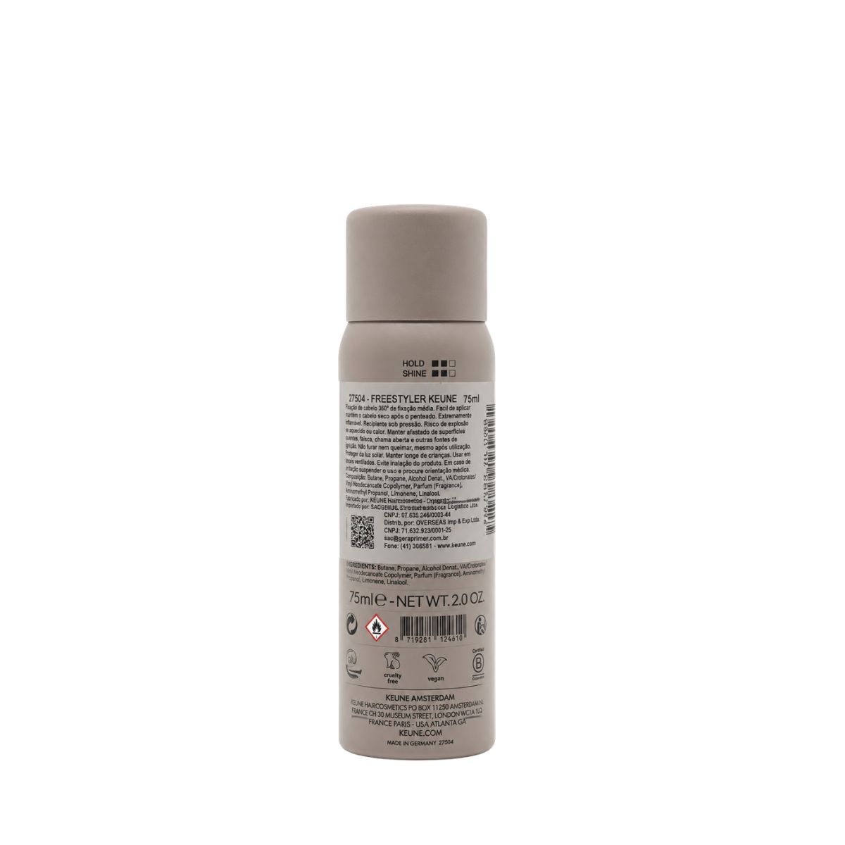 SPRAY DE FIXAÇÃO MÉDIA KEUNE FREESTYLER KEUNE 75ML