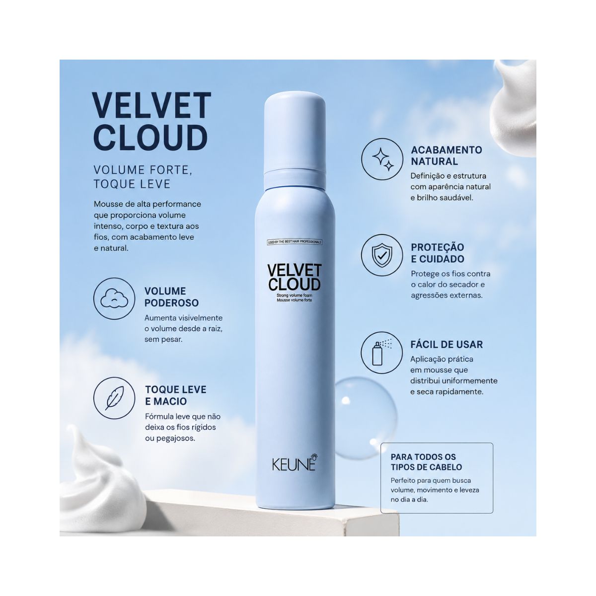 MOUSSE DE VOLUME VELVET CLOUD KEUNE 200ML