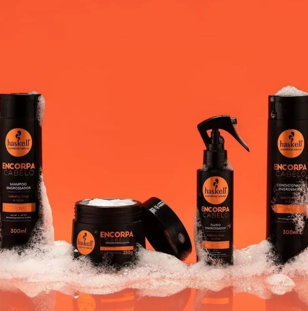 FLUIDO FINALIZADOR ENCORPA CABELO HASKELL 120ML COM ÓLEO BELLA FEMME 7ML
