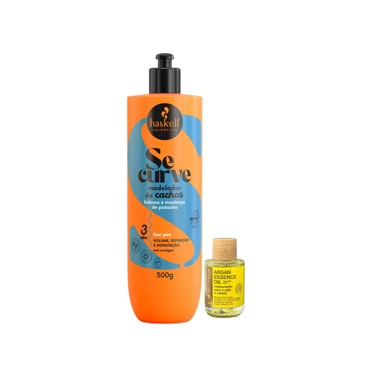 KIT MODELADOR DE CACHOS SE CURVE HASKELL 500ML + ÓLEO 7ML
