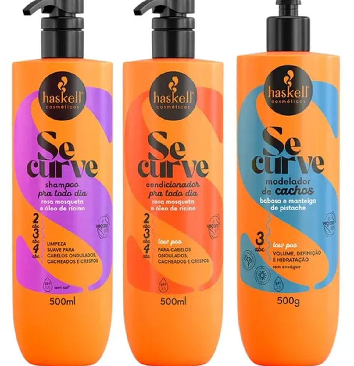 MODELADOR DE CACHOS SE CURVE HASKELL 500ML COM ÓLEO BELLA FEMME 7ML