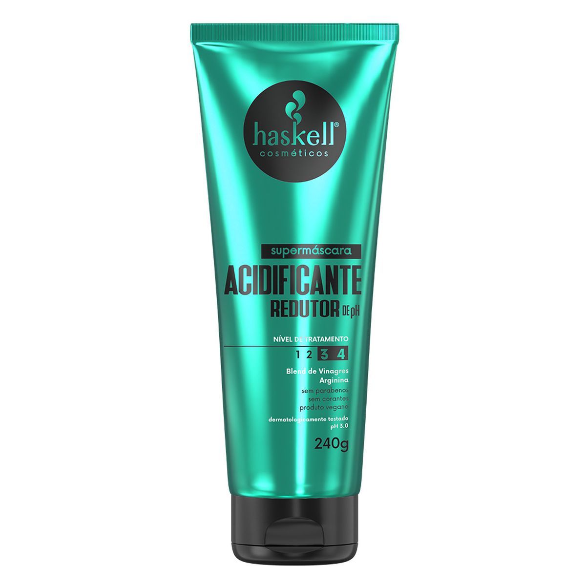 SUPER MÁSCARA  ACIDIFICANTE REDUTOR PH HASKELL 240GR COM ÓLEO BELLA FEMME 7ML