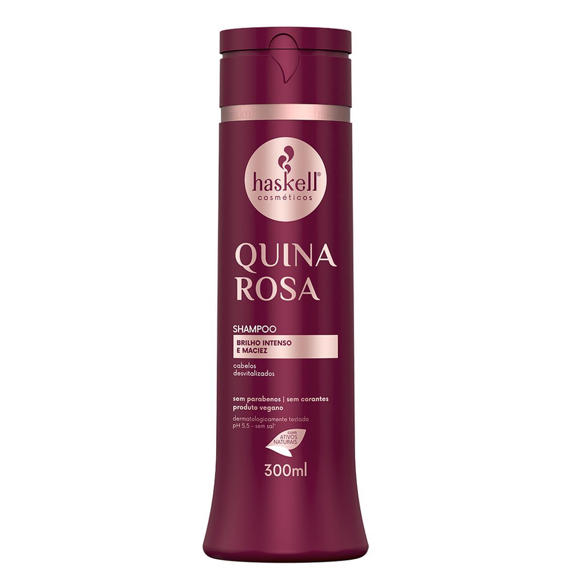SHAMPOO QUINA ROSA HASKELL 300ML COM ÓLEO BELLA FEMME 7ML