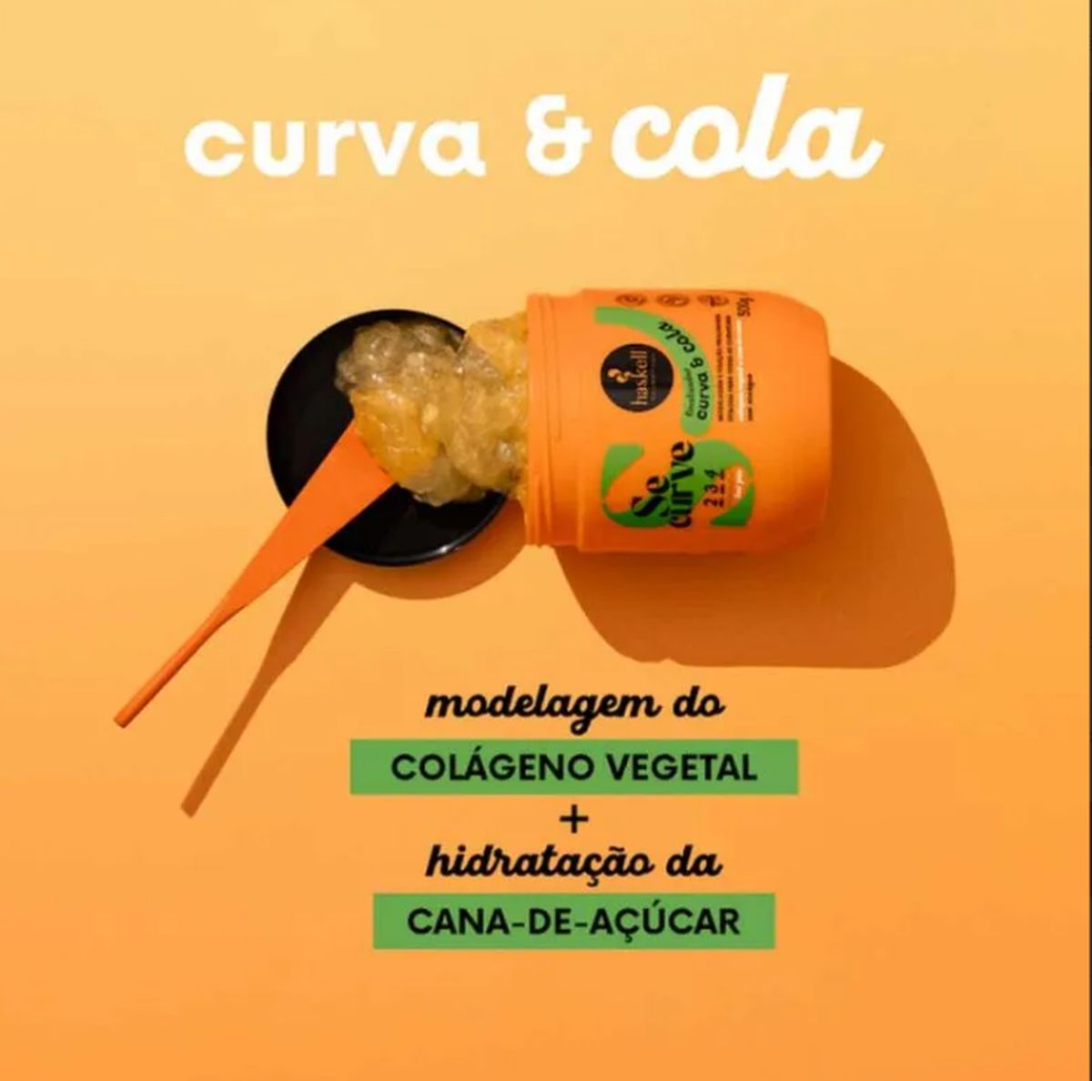 FINALIZADOR CURVA E COLA SE CURVE HASKELL 500G COM ÓLEO BELLA FEMME 7ML