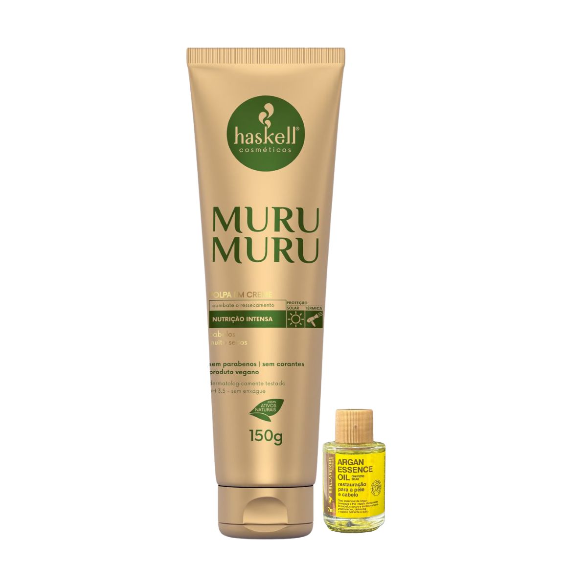 POLPA EM CREME MURUMURU HASKELL 150ML COM ÓLEO BELLA FEMME 7ML