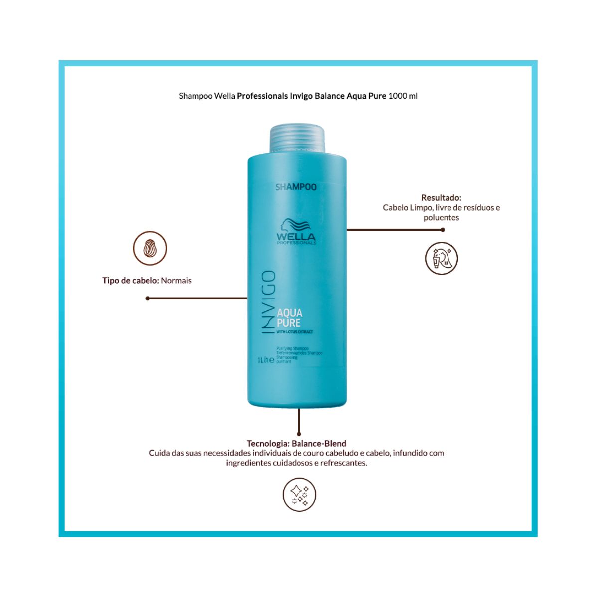 SHAMPOO INVIGO AQUA PURE WELLA WELLA PROFISSIONALS 1L