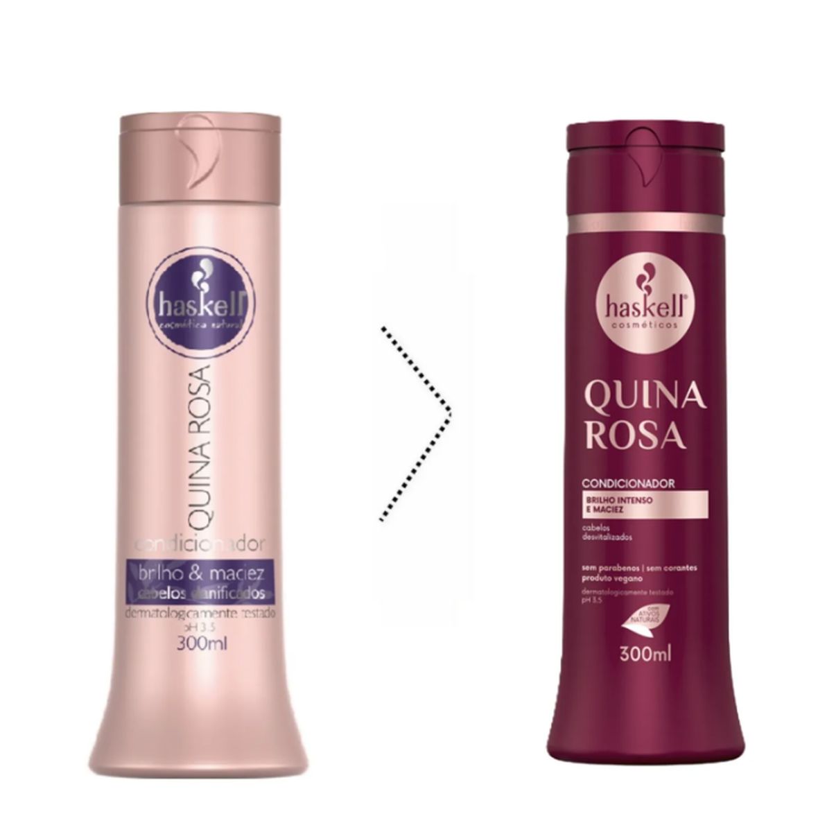 CONDICIONADOR QUINA ROSA HASKELL 300ML COM ÓLEO BELLA FEMME 7ML